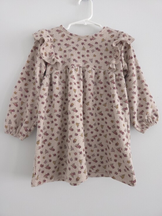 Zara Other - Zara Girls Floral Print Herringbone Dress size 3-4 Years
